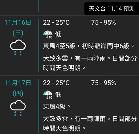 天文台：明、後兩日大致多雲，有一兩陣雨。日間部分時間天色明朗。 Lihkg 討論區