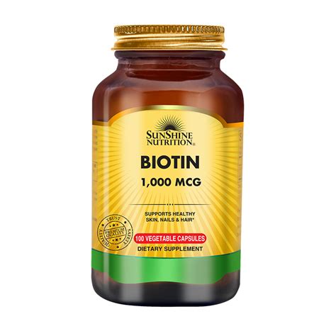 BIOTIN 1000 MCG 100 TABS Sunshine Nutrition