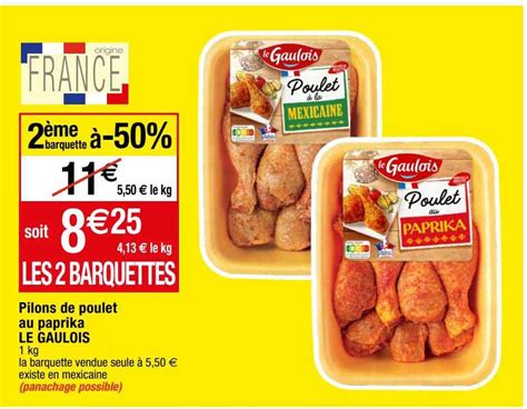 Promo Pilons De Poulet Au Paprika Le Gaulois Chez Migros France