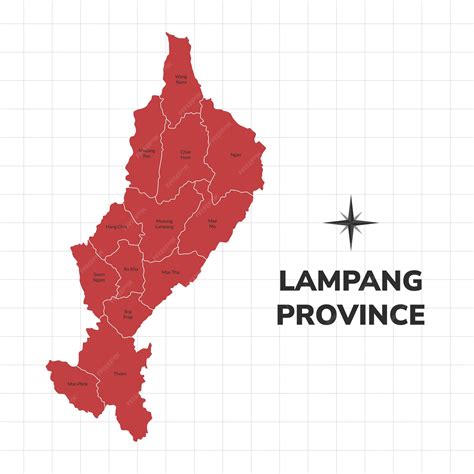 Premium Vector | Lampang province map illustration map of the province ...