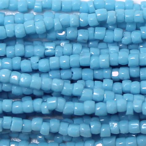 Czech Three Cut Seed Bead Opaque Sky Blue Garden Of Beadin