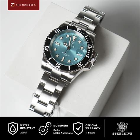 Jual Steeldive SD1953 Tiffany Blue Dial Sub Jam Tangan Homage Seiko