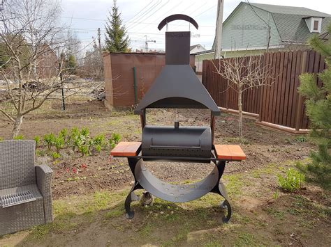 Мангал-коптильня МК-3 со съемной крышей