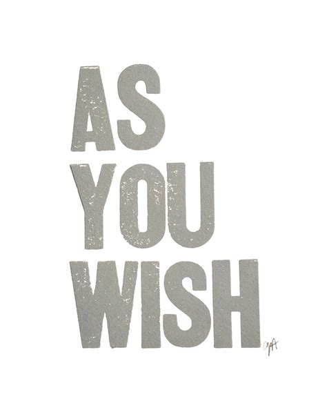 Letterpress Print As You Wish Grey Typography Poster 8x10 Etsy