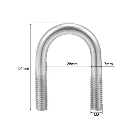 High Strength DIN 3570 For Elevator Stainless Steel U Shaped Bolt