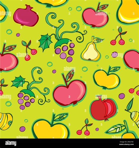 Vector Seamless Pattern Of Fruits Stock Vector Image And Art Alamy