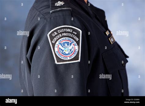 Badge On Uniform Of Us Customs And Border Protection Officer Which