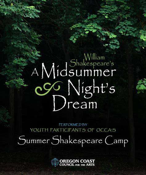 A Midsummer Nights Dream Abridged Oregon Coast Council For The Arts