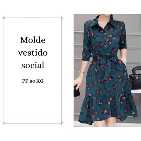 Molde De Vestido Social Em Pdf Atacad O Da Costura