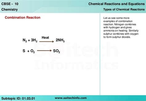 Combination reaction