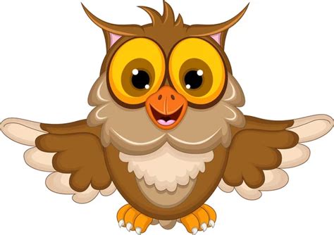 Cute Owl Cartoon Of Illustration Stock Vector Image By