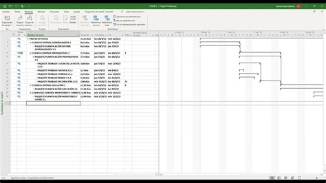 La Listade Actividades En Edt Del Msproject Youtube