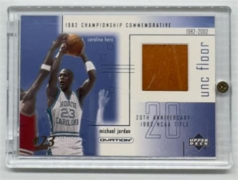 2001 02 Upper Deck Ovation Michael Jordan Game Used UNC Floor MJF3 EBay