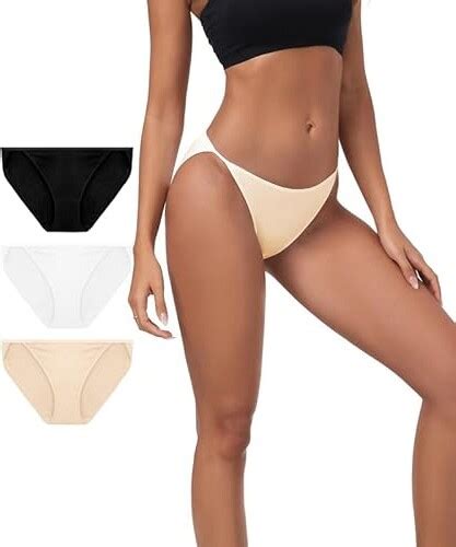 Anliqi Women S High Cut String Bikini Panties Stretchy Breathable Low Rise Hipster Underwear