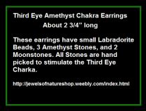 Third Eye Amethyst Chakra Earrings