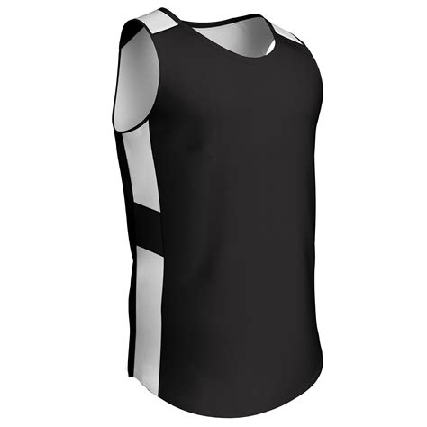 Crossover Reversible Basketball Jersey, Adult Medium, Black and White
