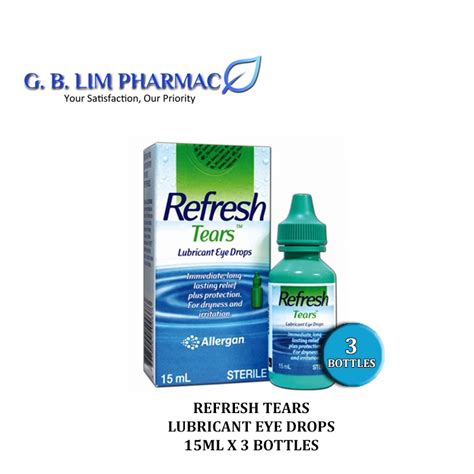 Refresh Tears Lubricant Eye Drop Ml Bottle Bottles Bottles