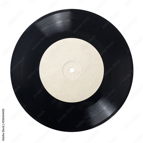 7 Inch Vinyl Record Isolated On White Stock Photo Adobe Stock