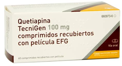 Quetiapina Tecnigen Efg Mg Comprimidos Recubiertos Farmac Uticos