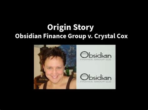 Obsidian V Cox Origin Story Marc Randazza Eugene Volokh Extortion