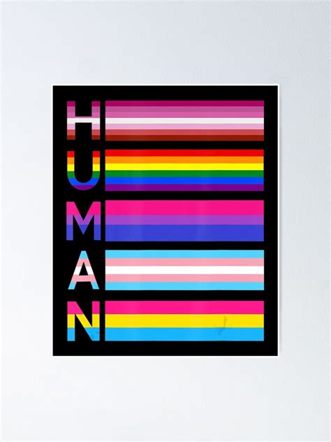 Human Lgbt Flag Gay Pride Month Transgender Poster For Sale By