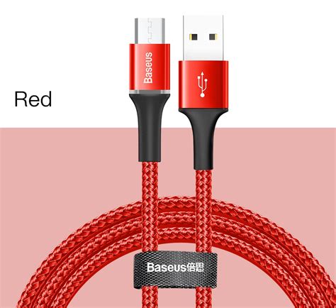 Baseus Led Lighting Micro Usb Cable 3a Fast Charging Charger Microusb Cable For Samsung Xiaomi