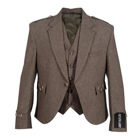 Brown Tweed Argyll Jacket And Waistcoat Liberty Kilts