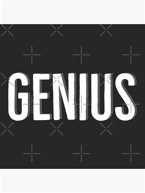 Genius Poster For Sale By Rayner Redbubble