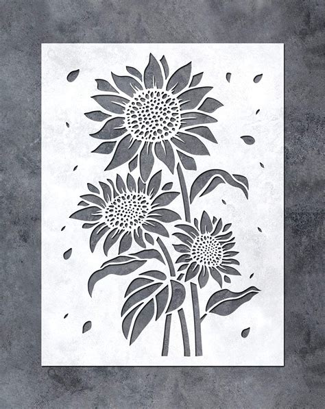 Amazon Gss Designs Sunflower Stencils X Inch Flower