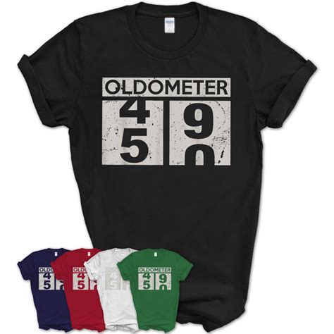 Mens Oldometer 49 50 50th Birthday Funny Men Father Dad T T Shirt