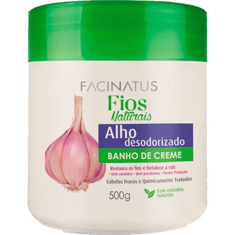 Banho De Creme Alho Desodorizado Fios Naturais Facinatus 500g Shopee