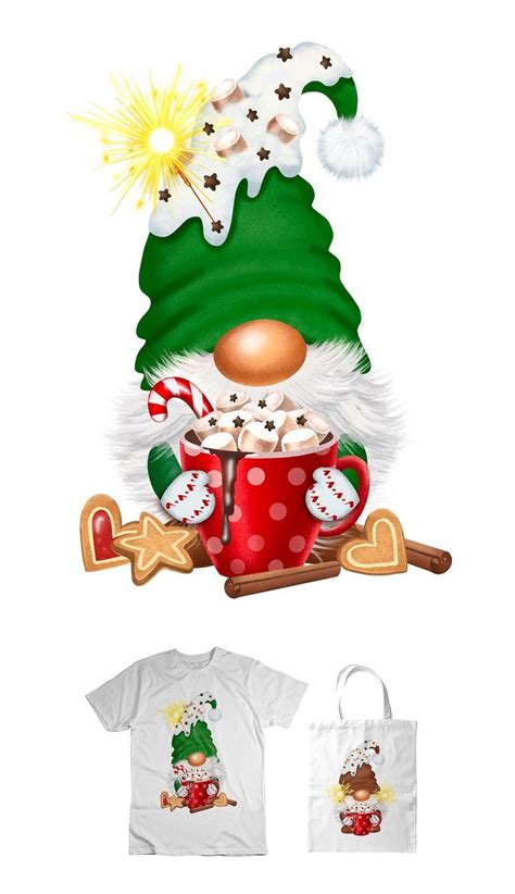 Hot Coffee Cup With Gnome Png Gnome Png Christmas Gnome Sublimation