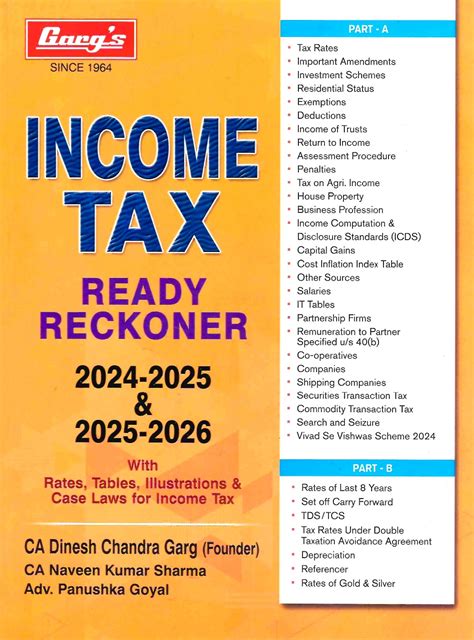 Gargs Income Tax Ready Reckoner Assessment Year