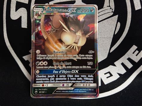 Pokemon Card Alola Gx Rattatac Ultra Rare Sun Moon Tempete Pv