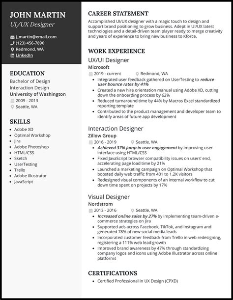 3 Ui Ux Designer Resume Examples Proven To Work In 2024