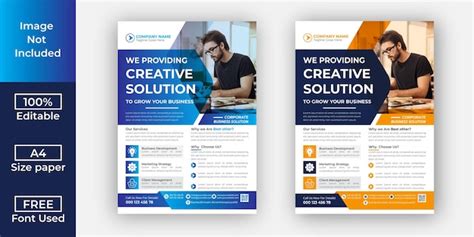 Premium Vector Creative Business Flyer Design Vector Template