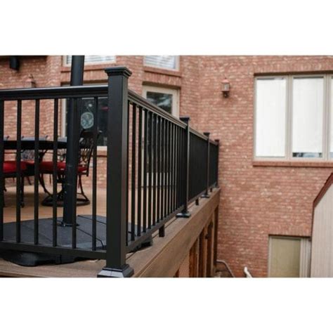 Aria Railing 36 In X 6 Ft Black Powder Coated Aluminum Preassembled Deck Railing Ap162306b