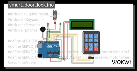 Smart Door Lock Ino Wokwi ESP32 STM32 Arduino Simulator