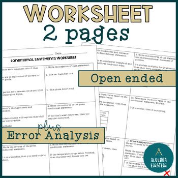 Conditional Statements And Biconditional Statements Notes Foldable And