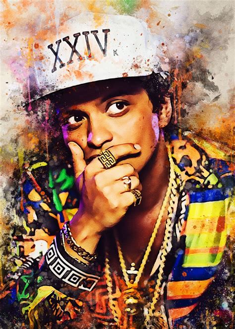 Bruno Mars Poster Picture Metal Print Paint By The Sulung Displate