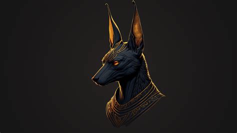 Hình nền Anubis ai art Chủ nghĩa tối giản nghệ thuật số Thần