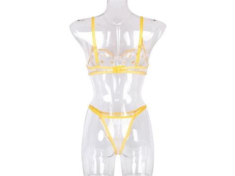 DAISY Yellow Sexy Lingerie Set Sheer Bridal Lingerie Set Etsy