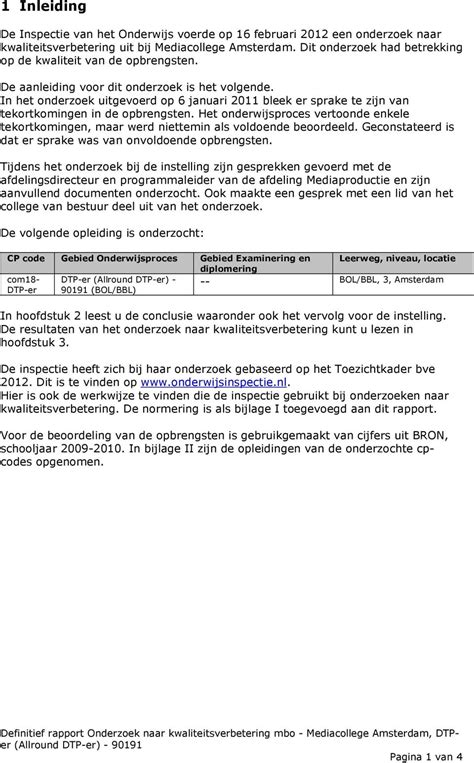 ONDERZOEK NAAR KWALITEITSVERBETERING MBO DTP Er Allround DTP Er PDF