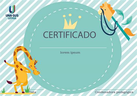 Modelo De Certificado Infantil On Behance