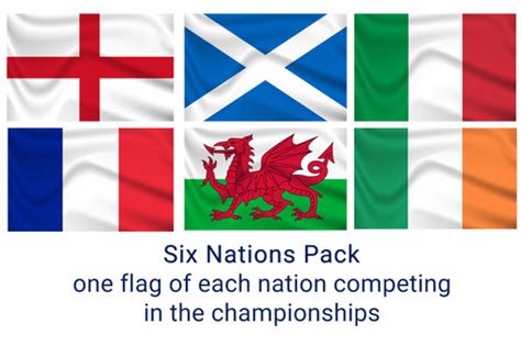 Rugby 6 Nations Flag Pack | Buy Rugby Six Nations Flags at Flag and Bunting Store