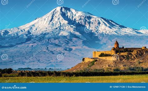 Khor Virap Monastery With Mount Ararat. A Famous Historic Site In ...