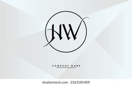 Hw Wh Abstract Letters Logo Monogram Stock Vector Royalty Free