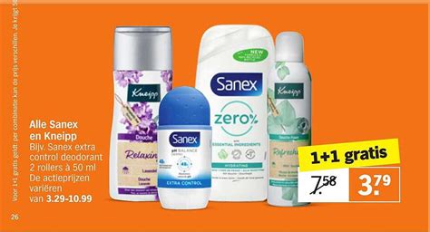 Alle Sanex En Kneipp 1 1 Gratis Aanbieding Bij Albert Heijn 1Folders Nl