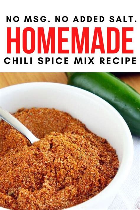 How To Make Homemade Chili Spice Mix Recipe Homemade Chili Chili