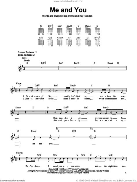 Me And You Sheet Music For Guitar Solo Chords Pdf V2